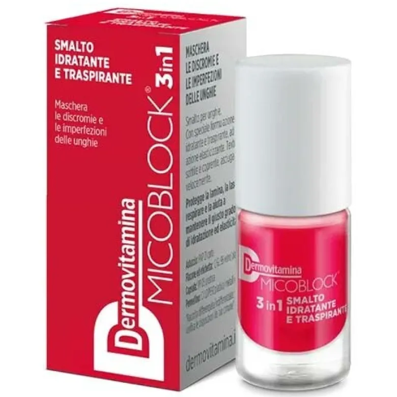 Dermovitamina Micoblock 3 In 1 Smalto Idratante Rosso 5 ml