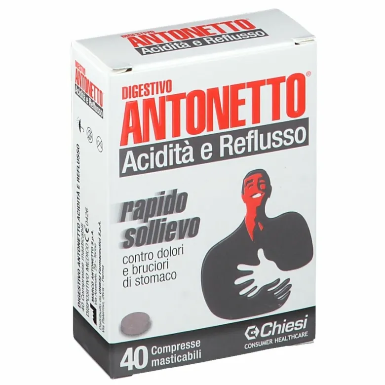 Digestivo Antonetto Acidità e Reflusso 40 Compresse