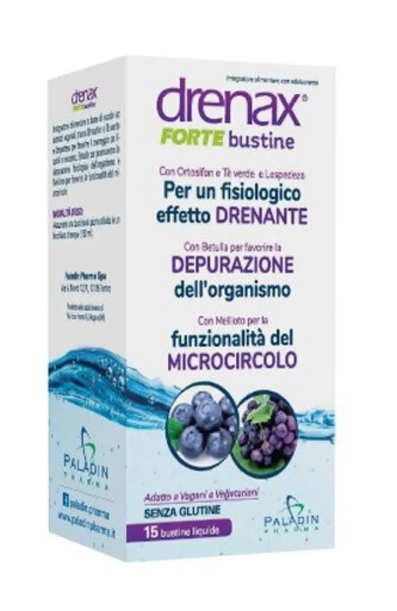 Drenax Forte Mirtillo Bustine 15 Stick Pack Integratore Drenante