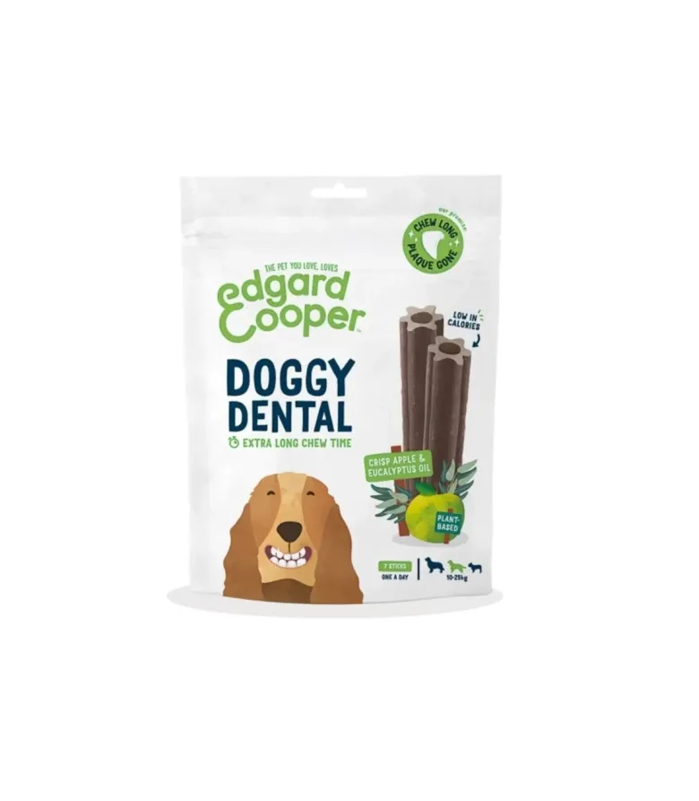 Edgard & Cooper Doggy Dental Medium Mela E Eucalipto Stick per Cani 175g