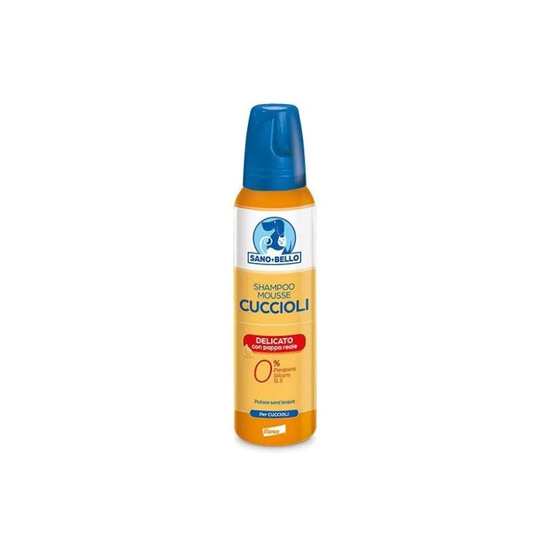 Elanco sano e bello shampoo mousse per cani e gatti cuccioli 300ml