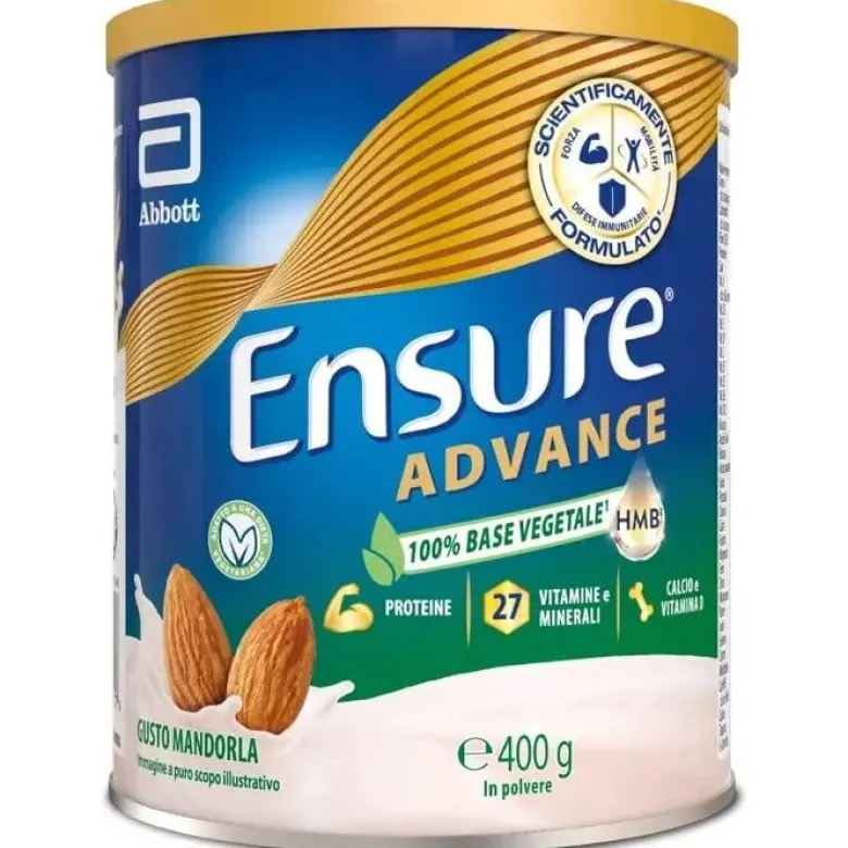 Ensure Advance Base Vegetale integratore alimentare con Proteine Vegetali gusto Mandorla 400g