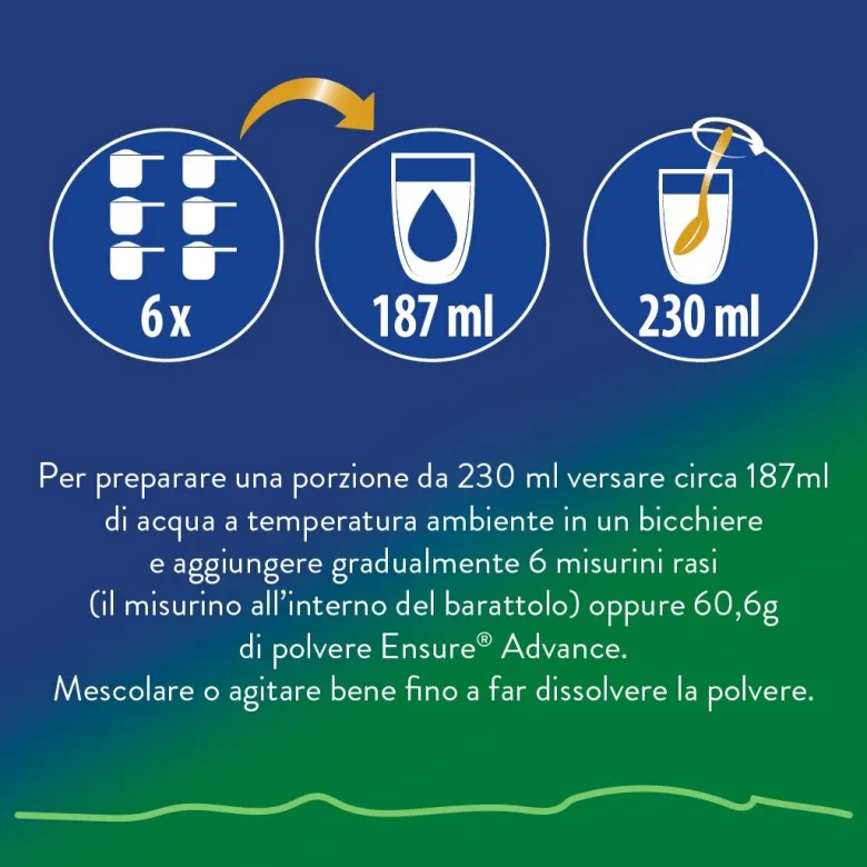 Ensure Advance Base Vegetale integratore alimentare con Proteine Vegetali gusto Mandorla 400g