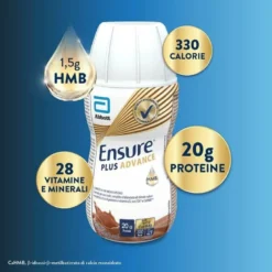 Ensure Plus Advance Integratore Gusto Cioccolato 4 x 220 ml