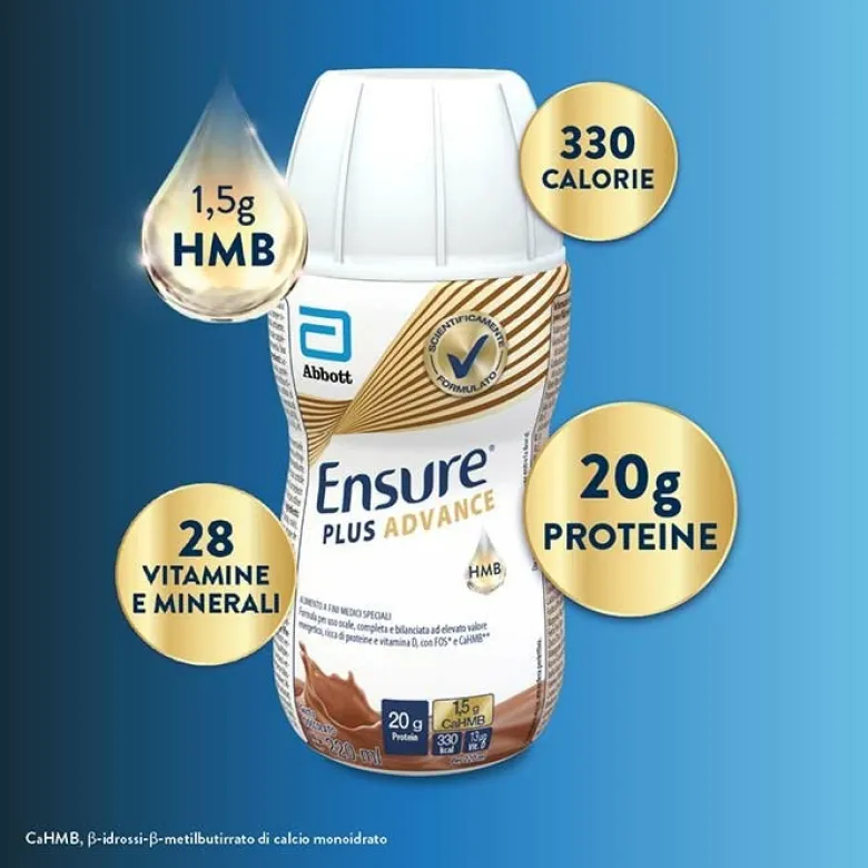 Ensure Plus Advance Integratore Gusto Cioccolato 4 x 220 ml