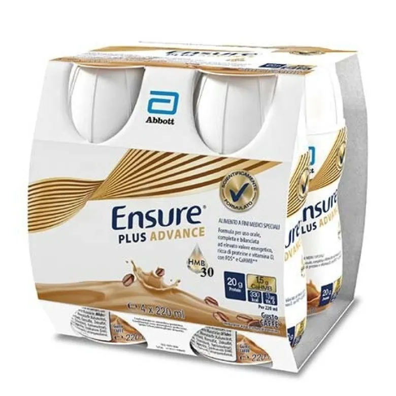 Ensure Plus Advance Integratore Iperproteico caffè 4 x 220 ml