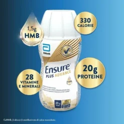 Ensure Plus Advance Integratore Iperproteico Vaniglia 4 x 220 ml