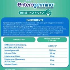 Enterogermina Intestino Pigro Fermenti Lattici Probiotici Prebiotici Integratore Regolarità Intestinale 10 Bustine