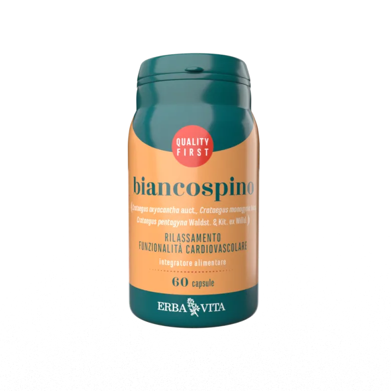 Erba Vita Biancospino Integratore Rilassante e Cardiovascolare 60 Capsule