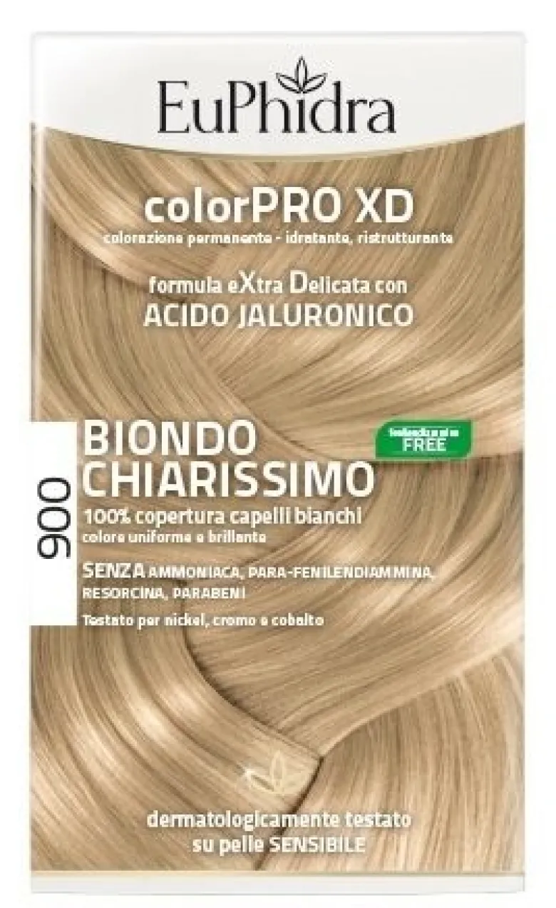 Euphidra colorpro xd 900 biondo chiarissimo gel colorante capelli in flacone + attivante + balsamo + guanti