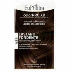 Euphidra colorpro xd 435 castano fondente gel colorante capelli in flacone + attivante + balsamo + guanti