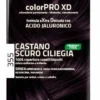 Euphidra colorpro xd 355 castano scuro ciliegia gel colorante capelli in flacone + attivante + balsamo + guanti