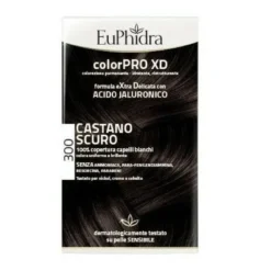 Euphidra colorpro xd 300 castano scuro gel colorante capelliin flacone + attivante + balsamo + guanti