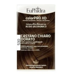 Euphidra colorpro xd 530 castano chiaro dorato gel colorantecapelli in flacone + attivante + balsamo + guanti