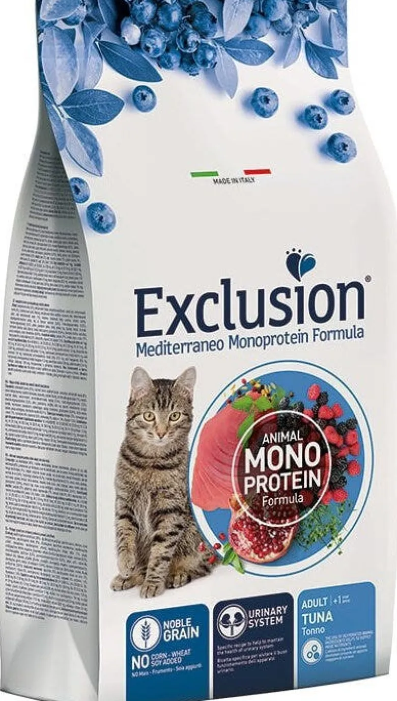 Exclusion mediterraneo monoprotein noble grain crocchette tonno gatti adulti sacco 1,5kg