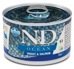 Farmina Natural & Delicious Ocean Mini Con Trota E Salmone Per Cani Adulti 140g