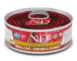 Farmina Natural & Delicious Quinoa Skin & Coat Cervo E Cocco Per Gatti Adulti 80g