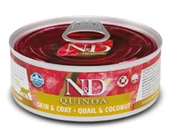 Farmina Natural & Delicious Quinoa Skin & Coat Quaglia E Cocco Per Gatti Adulti 80g