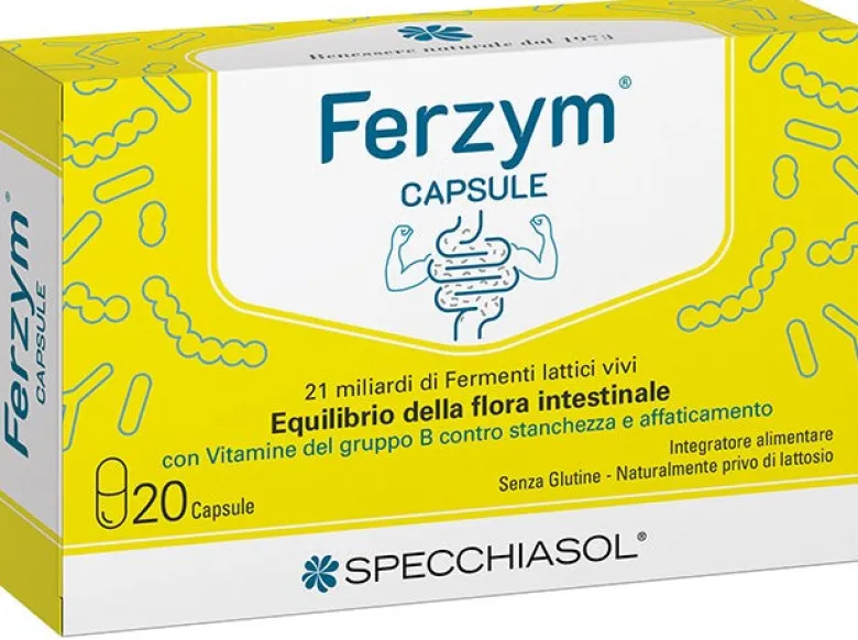 Ferzym Capsule 20 Capsule Senza Glutine Naturalmente Privo di Lattosio