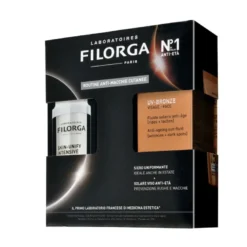 Filorga cofanetto duo siero skin unify 30ml + protezione solare viso uv-bronze spf50+ 40ml