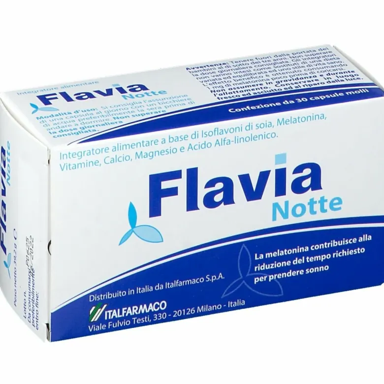 Flavia Notte Integratore Menopausa 30 Capsule Molli