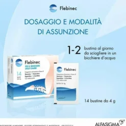 Flebinec Integratore Tono Venoso Drenaggio Linfatico 14 Bustine