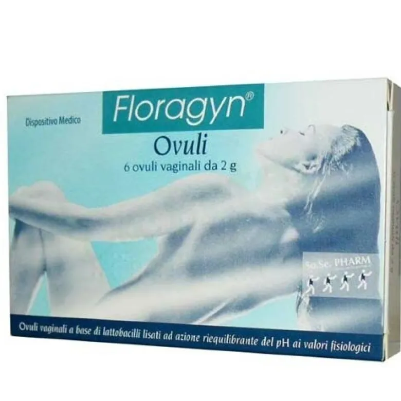 Floragyn Ovuli Vaginali Riequilibrante 6 Pezzi