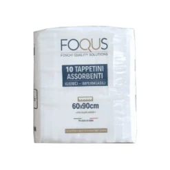 Foqus Tappetini Assorbenti 60x90cm Con Adesivi 10 Pezzi