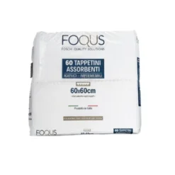 Foqus Tappetini Assorbenti 60x60cm Con Adesivi 60 Pezzi