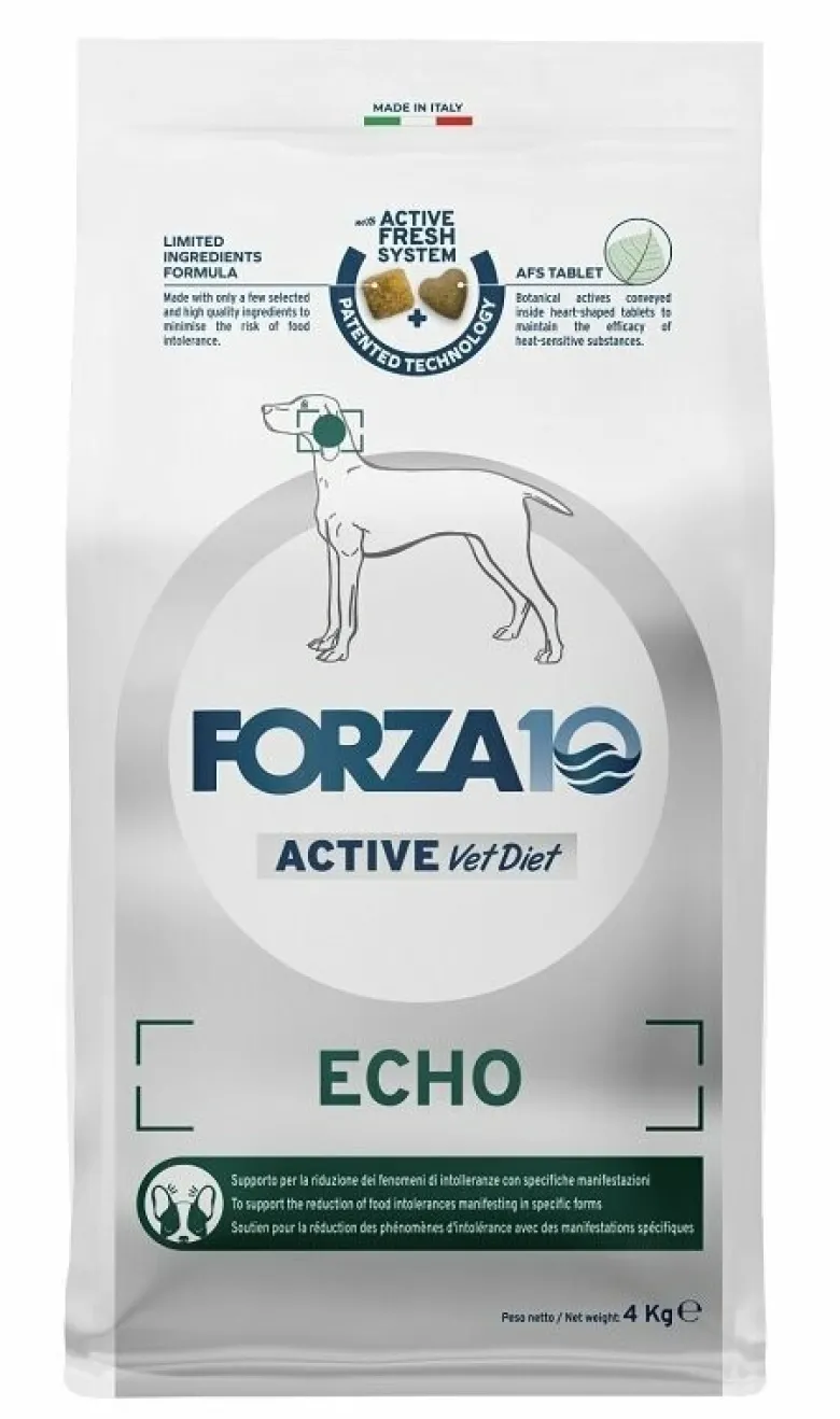 Forza10 active vet diet echo dogall cibo secco pesce per cani adulti sacco 4kg