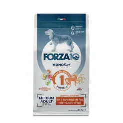 Forza10 Medium Diet Crocchette Al Cavallo Con Piselli Per Cani Adulti Taglia Media Sacco 12kg