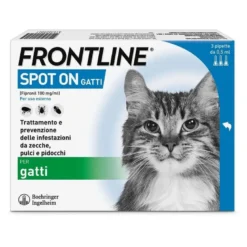 Frontline spot on gatti - 50 mg soluzione spot on per gatti 3 pipette da 0,5 ml