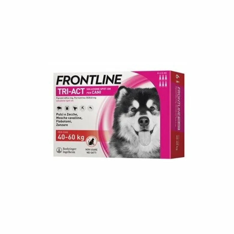 Frontline Tri-act spot-on 6 Pipette 6 ml per Cani da 40 a 60 kg