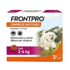 Frontpro compresse masticabili per ani di peso 2-4 kg 11,3 mg