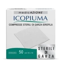 Garza compressa idrofila icopiuma 10x10cm 50 pezzi