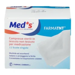 Garza compressa meds tessuto non tessuto 5x5cm 12 pezzi peelopen