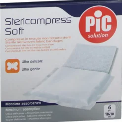 Garza Pic Stericompress Soft Tessuto Non Tessuto 10 x 10 cm 6 Pezzi