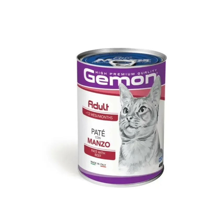 Gemon Paté Con Manzo Cibo Umido Gatti Adulti 400 g