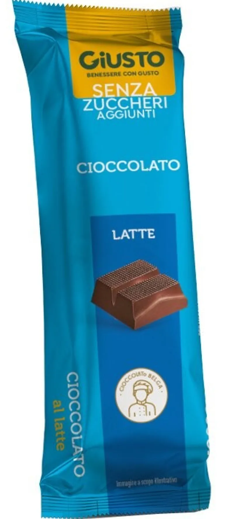 Giusto senza zucchero barretta cioccolato latte 42 g