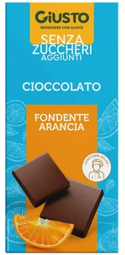 Giusto senza zucchero cioccolato fondente arancia 85 g
