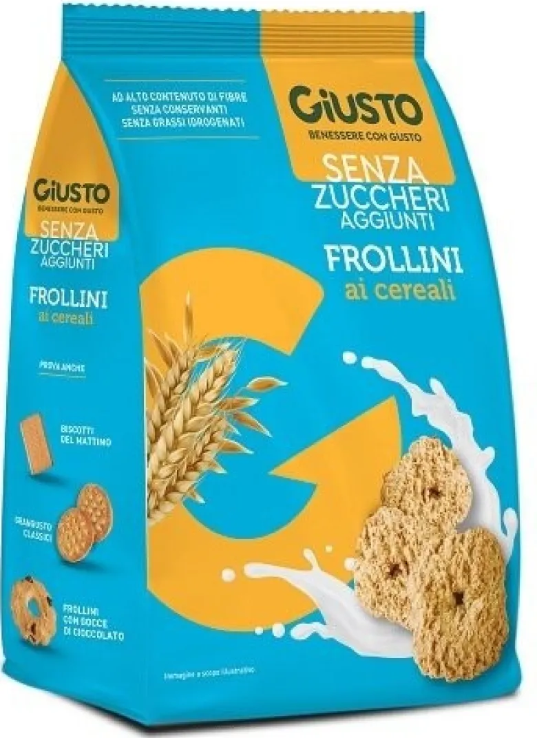 Giusto senza zucchero frollini ai cereali senza zucchero 350 g