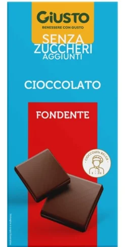 Giusto senza zucchero tavoletta cioccolato fondente 85 g