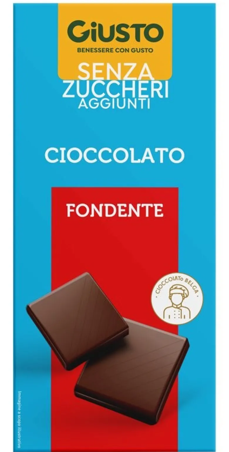 Giusto senza zucchero tavoletta cioccolato fondente 85 g