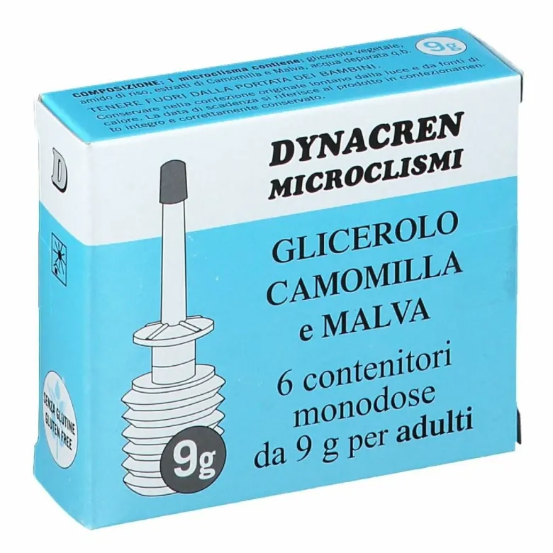 Glicerolo camomilla e malva 6 microclismi da 9 g per adulti
