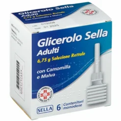 Glicerolo sella adulti 6,75 g stitichezza camomilla e malva 6 clismi