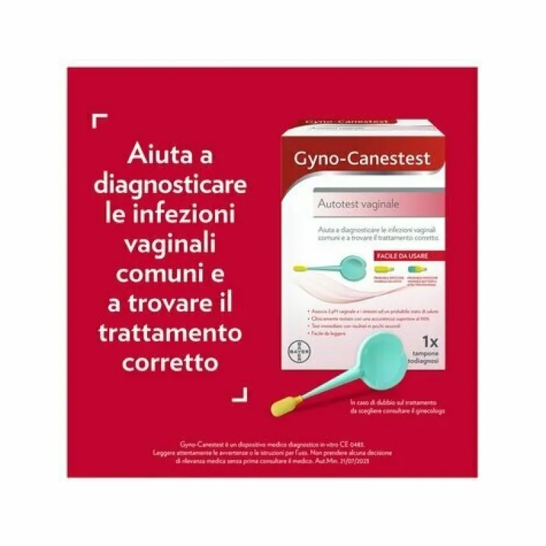Gyno-canestest Tampone Vaginale Autodiagnosi Infezioni Vaginali