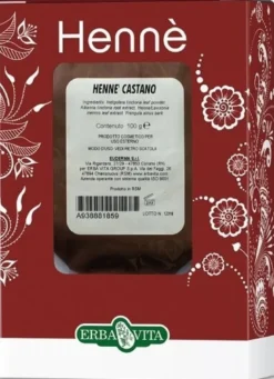 Henne colorante capelli castano 100 g