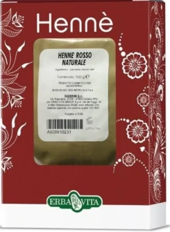 Henne colorante capelli rosso naturale 100 g