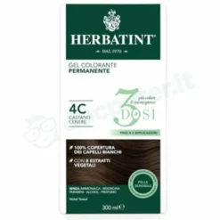 Herbatint Gel Colorante Permanente 4C Castano Cenere 3 Dosi