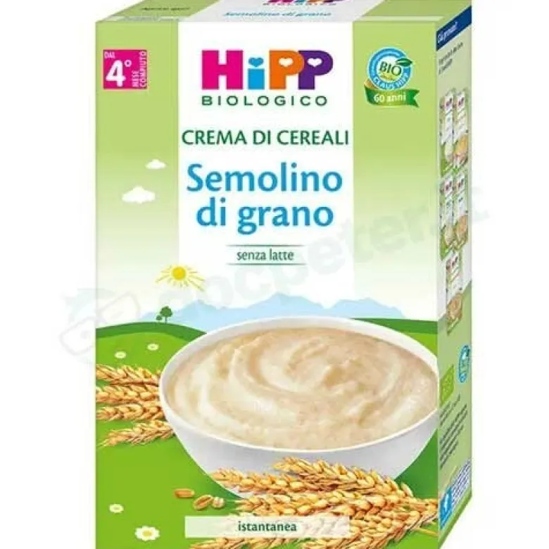 Hipp bio crema cereali semolino di grano 200 g